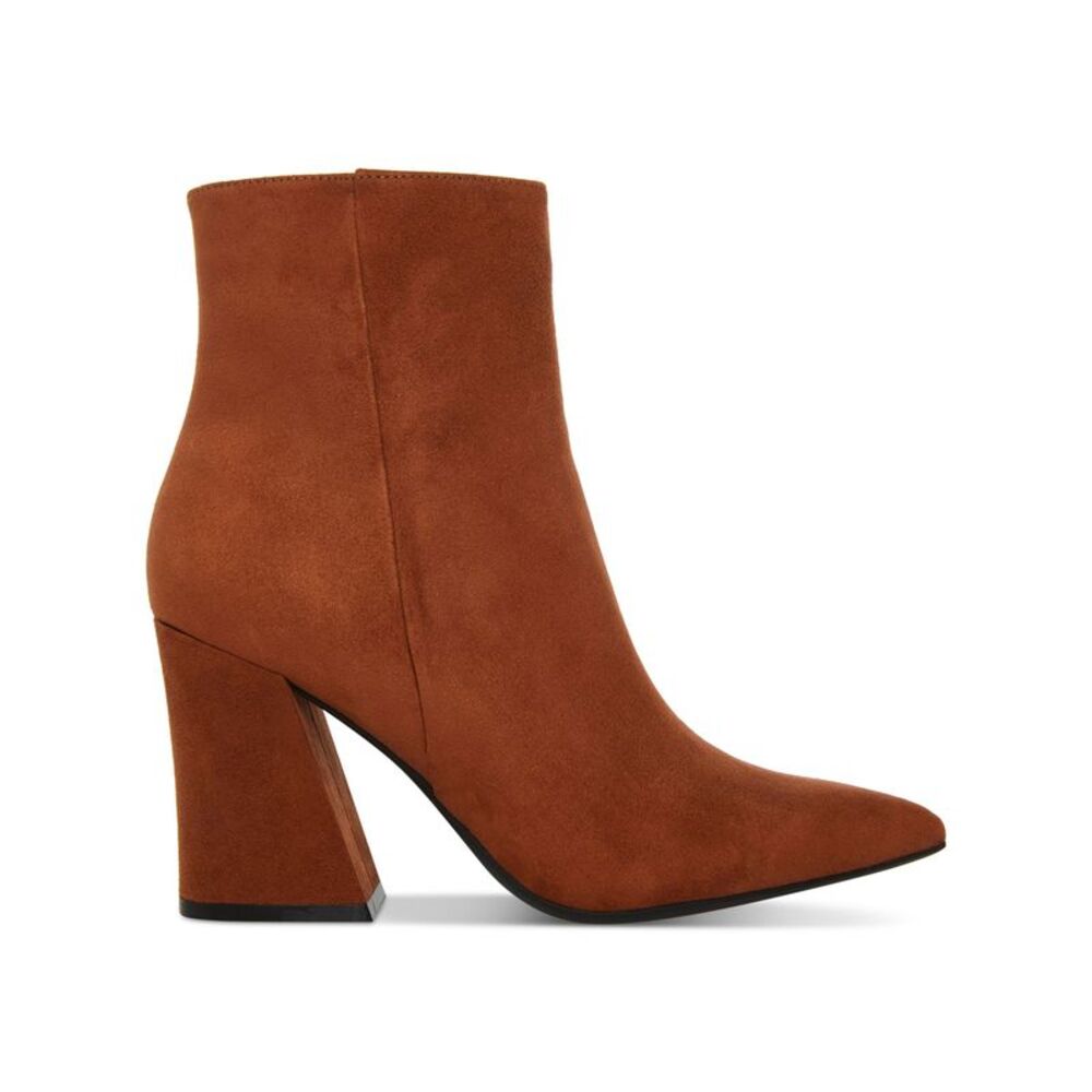 MADDEN GIRL Womens Brown Goring Padded Cody Pointed Toe Flare Zip-Up Booties 5 M - Picture 2 of 4